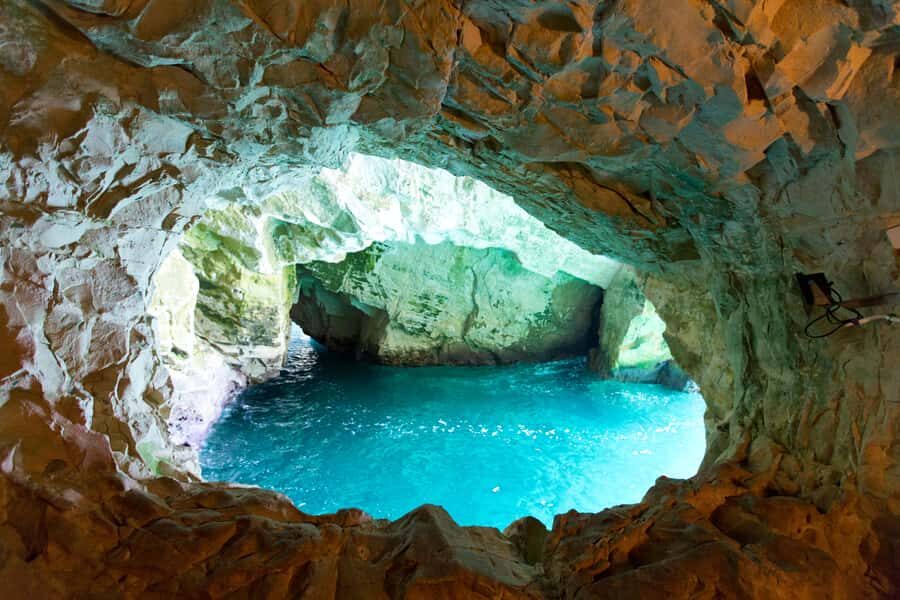 Caesarea, Haifa & Akko Day Trip from Jerusalem - Rosh Hanikra’s limestone grottoes: white cliffs, sea spray, and the Lebanon horizon