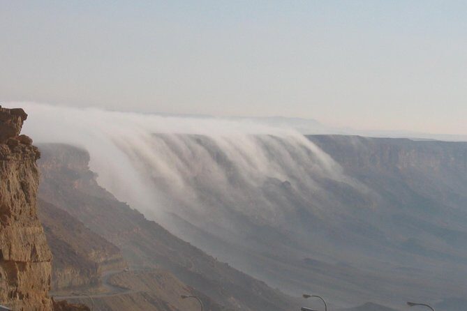 The Ramon Crater and rappelling package tour - an exciting combo tour. - Abseiling next to the visitors center: the fear factor, handled